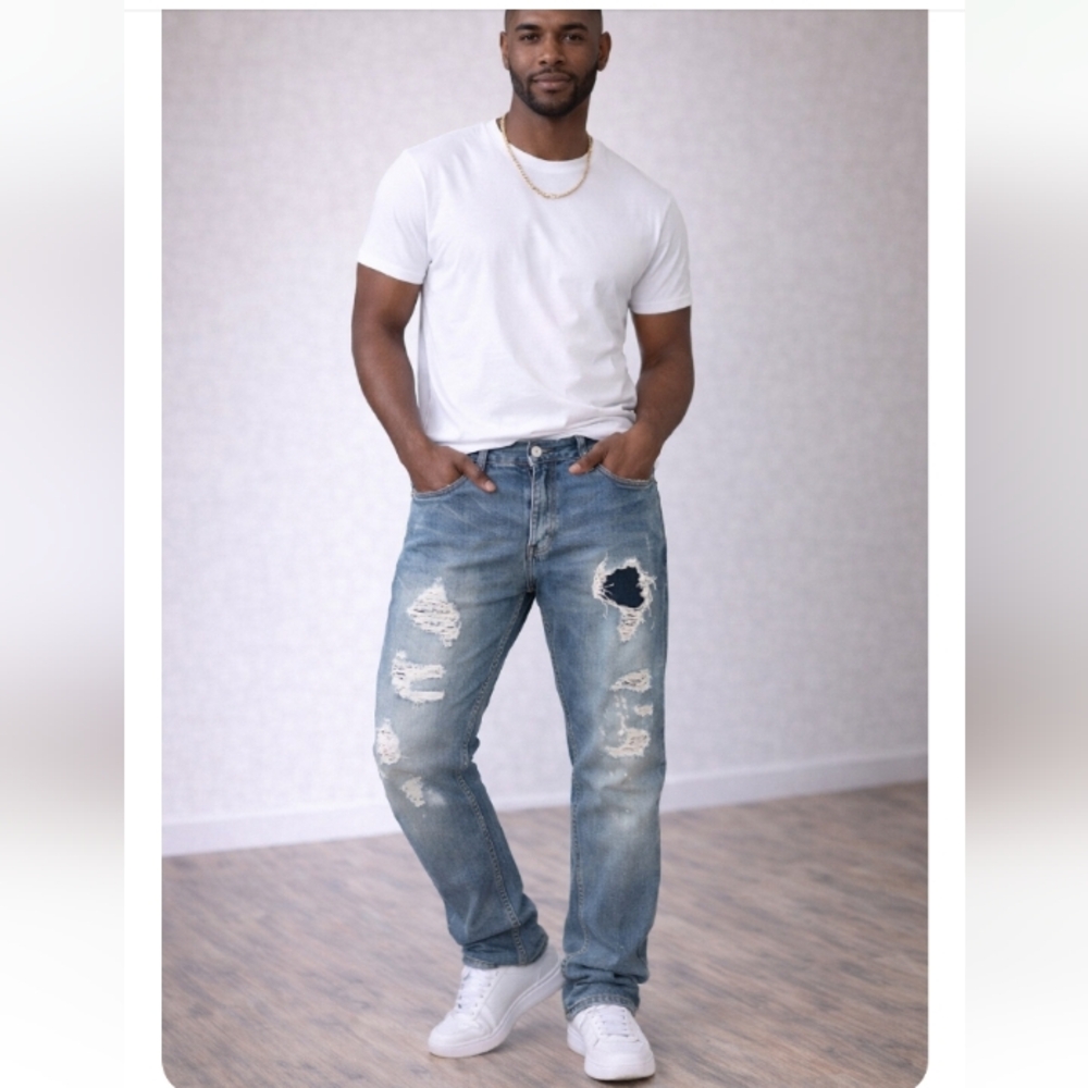 Billionaire Boys Club Smart Cut Distressed Jeans | Size 42 |